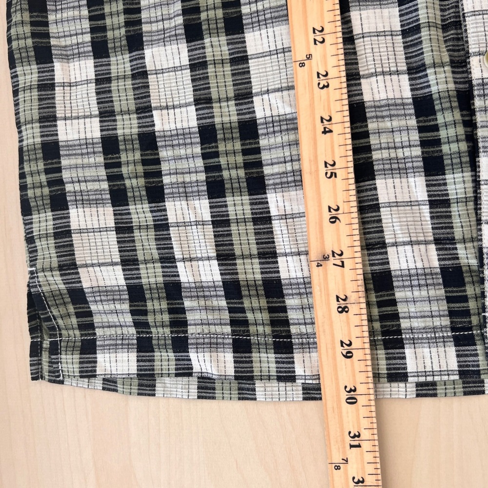 Tommy Bahama Button Up Shirt Mens Medium Green Plaid 100% Silk Original Fit - Picture 6 of 9